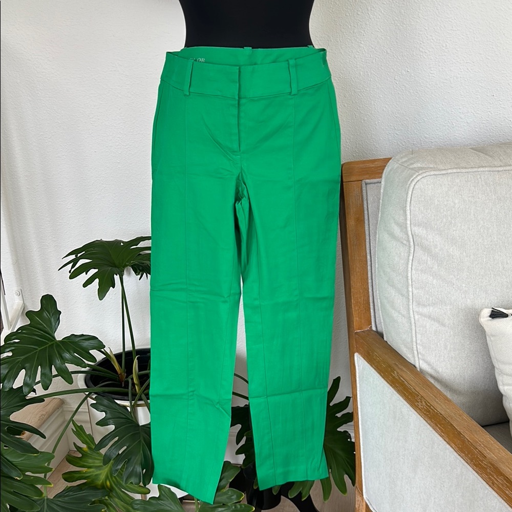 Ann Taylor Bright Green Straight Leg Pants